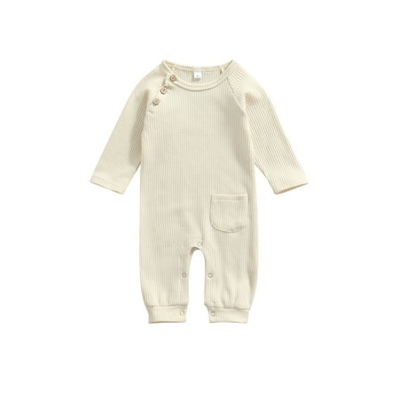 Sunisery Newborn Infant Baby Girls Boys Romper Button Long Sleeve Pocket Casual Autumn Jumpsuit Clothes Apricot 18-24 Months
Sunisery Newborn Infant Baby Girls Boys Romper Button Long Sleeve Pocket Casual Autumn Jumpsuit Clothes Apricot 18-24 Months