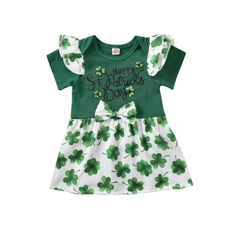 Inevnen St. Patrick´s Day Baby Girls Four Leaf Clover Print Romper Dress Fashion Short Sleeve Letter Print Romper Dress
Inevnen St. Patrick´s Day Baby Girls Four Leaf Clover Print Romper Dress Fashion Short Sleeve Letter Print Romper Dress
