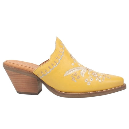Dingo Womens Wildflower Floral Mules Casual Boots Mid Heel 2-3