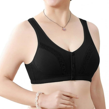 WHLBF Women s Plus Size Bra Casual Lace Front Button Shaping Cup Shoulder Strap Underwire Extra-Elastic Wirefree Black XL(XL)
WHLBF Women s Plus Size Bra Casual Lace Front Button Shaping Cup Shoulder Strap Underwire Extra-Elastic Wirefree Black XL(XL)