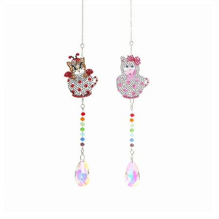 2 Pack Diamond Painting DIY Window Ornament Crystal Chandelier Wind Chime Pendant for Home Garden
2 Pack Diamond Painting DIY Window Ornament Crystal Chandelier Wind Chime Pendant for Home Garden