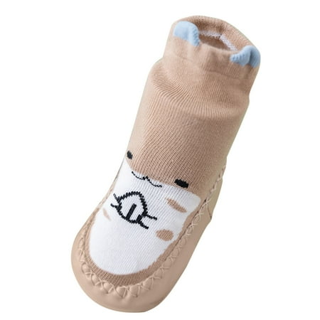 kpoplk First Walking Shoes For Baby Girl Toddler Shoes Soft Sole Toddler Shoes Cartoon First Walking Shoes For Baby Girl(Coffee)
