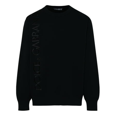 DOLCE & GABBANA MAGLIA IN MISTO LANA NERA