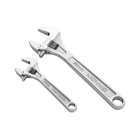MAXPOWER Heavy Duty Adjustable Wrench Set (6in 10in) CR-V 2PCS