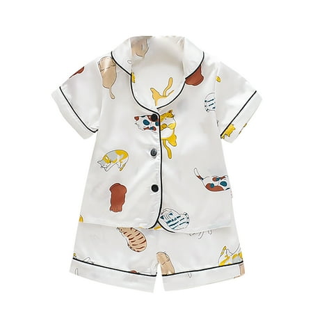THE WILD Casual Pretty Baby Pyjamas Boys Girls Two Piece Satin Sleepwear Summer Short Sleeve+Shorts
THE WILD Casual Pretty Baby Pyjamas Boys Girls Two Piece Satin Sleepwear Summer Short Sleeve+Shorts