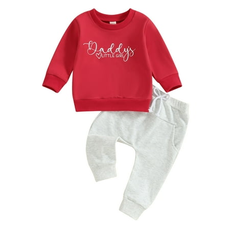 Qtinghua Infant Toddler Baby Girls Valentine s Day Clothes Long Sleeve Letter Print Sweatshirt Drawstring Pants Set Red 12-18 Months
Qtinghua Infant Toddler Baby Girls Valentine s Day Clothes Long Sleeve Letter Print Sweatshirt Drawstring Pants Set Red 12-18 Months