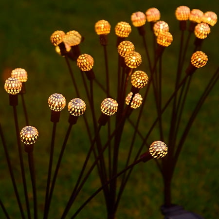 YUANHUILI Solar Firework Light Durable Ground Plug Lights for Holiday Party (B)