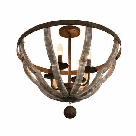 OUKANING 23.6 Rustic Farmhouse Chandelier Ceiling Light 4 Lights Pendant Cage Light Fixture
OUKANING 23.6 Rustic Farmhouse Chandelier Ceiling Light 4 Lights Pendant Cage Light Fixture