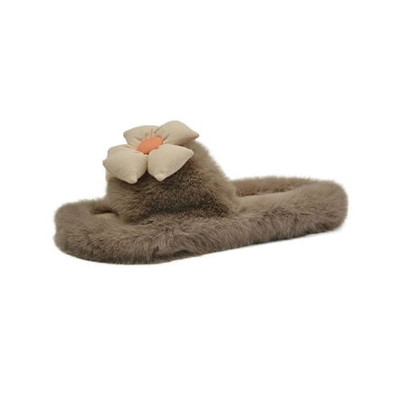 Eloshman Ladies Casual Open Toe House Shoe Indoor Flower Flat Home Shoes Lightweight Slip On Fluffy Slides Khaki 7
Eloshman Ladies Casual Open Toe House Shoe Indoor Flower Flat Home Shoes Lightweight Slip On Fluffy Slides Khaki 7