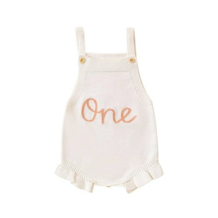Infant Baby Girls Sweater Romper Square Neck Sleeveless Letter Embroidery Frill Trim Tank Top Overalls Birthday Outfits
Infant Baby Girls Sweater Romper Square Neck Sleeveless Letter Embroidery Frill Trim Tank Top Overalls Birthday Outfits