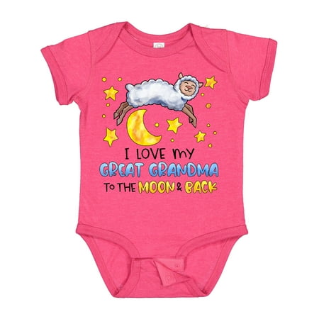 Inktastic I Love My Great Grandma to the Moon and Back Cute Sheep Gift Baby Boy or Baby Girl Bodysuit
Inktastic I Love My Great Grandma to the Moon and Back Cute Sheep Gift Baby Boy or Baby Girl Bodysuit