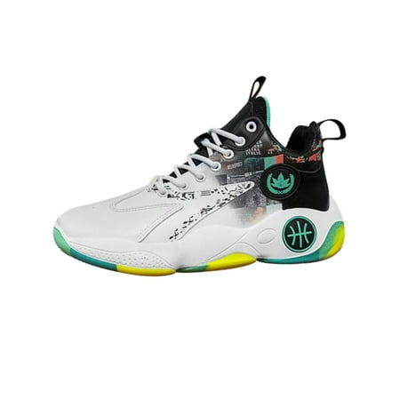 Crocowalk Mens High-Top Sneaker Durable Basketball Shoes Lace-Up Sneakers Casual Slip Resistant Running Shoe Men Fashion Round Toe White Green 8
Crocowalk Mens High-Top Sneaker Durable Basketball Shoes Lace-Up Sneakers Casual Slip Resistant Running Shoe Men Fashion Round Toe White Green 8