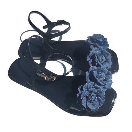 ZHELIYO Women s sandals Women Sandals Fashion New Pattern Flower Decoration Fresh Open Toe Flat Bottom Comfortable Large Buckle Strap Black 7.5
ZHELIYO Women s sandals Women Sandals Fashion New Pattern Flower Decoration Fresh Open Toe Flat Bottom Comfortable Large Buckle Strap Black 7.5