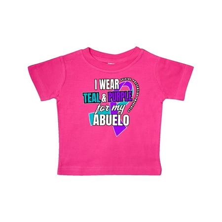Inktastic Suicide Prevention I Wear Teal and Purple for My Abuelo Gift Baby Boy or Baby Girl T-Shirt
Inktastic Suicide Prevention I Wear Teal and Purple for My Abuelo Gift Baby Boy or Baby Girl T-Shirt