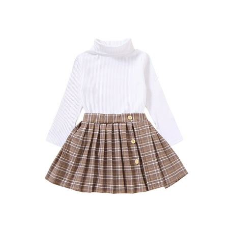 Sunisery Toddler Girls Autumn Clothes Outfits Set Solid Turtleneck Knitwear Tops Sweater Pleated Skirt 2pcs White 18-24 Months
Sunisery Toddler Girls Autumn Clothes Outfits Set Solid Turtleneck Knitwear Tops Sweater Pleated Skirt 2pcs White 18-24 Months