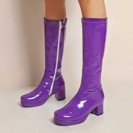 Tdoqot Womens Thigh High Boots- Chunky Heel Fashion Christmas Gifts Mid-Heel Women s Knee High Boots Purple 36
Tdoqot Womens Thigh High Boots- Chunky Heel Fashion Christmas Gifts Mid-Heel Women s Knee High Boots Purple 36