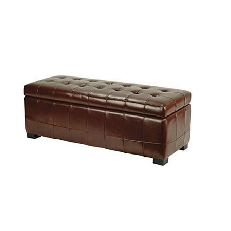 Beautiful Leather Large Cordovan Storage Bench