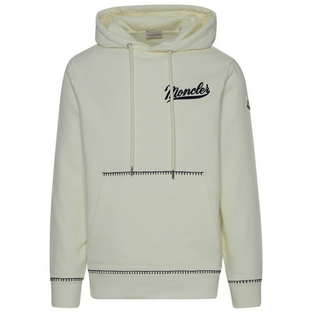 MONCLER Felpa In Cotone Avorio