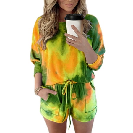 Voguele Women Nightwear Crew Neck T-shirt Sleepwear Long Sleeve Loungwear Baggy Lounge Sets Loose Fit Pjs Green XL
Voguele Women Nightwear Crew Neck T-shirt Sleepwear Long Sleeve Loungwear Baggy Lounge Sets Loose Fit Pjs Green XL