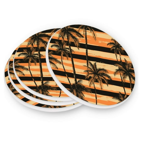 Round Coasters Modern Style Ceramic Coaster Waterproof and Durable Drink Coaster Coasters set of 4 Customizable Coasters 4pcs Orange Palms
Round Coasters Modern Style Ceramic Coaster Waterproof and Durable Drink Coaster Coasters set of 4 Customizable Coasters 4pcs Orange Palms