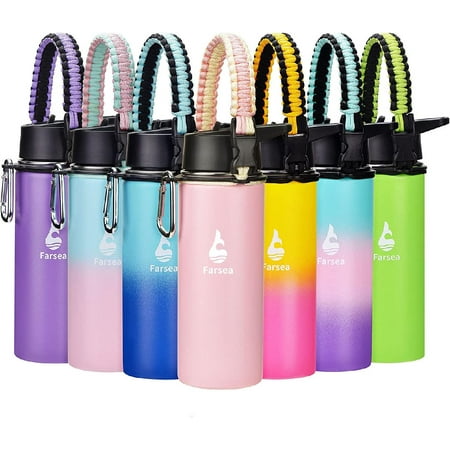 Insulated Water Bottle with Straw Lid & Spout Lid & Paracord Handle Stainless Steel Water Bottle Wide Mouth Double Wall Sweat-Proof BPA-Free 18 oz Pink
Insulated Water Bottle with Straw Lid & Spout Lid & Paracord Handle Stainless Steel Water Bottle Wide Mouth Double Wall Sweat-Proof BPA-Free 18 oz Pink