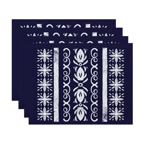 Simply Daisy 18 x 14 inch Cuban Tile 2 Geometric Print Placemat (Set of 4) Navy Blue
Simply Daisy 18 x 14 inch Cuban Tile 2 Geometric Print Placemat (Set of 4) Navy Blue