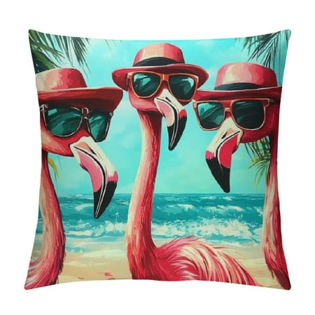 HYKY Flamingos Hats Sunglasses Short Plush Pillowcase Square Summer Home Decor 1PC 12x12in
HYKY Flamingos Hats Sunglasses Short Plush Pillowcase Square Summer Home Decor 1PC 12x12in