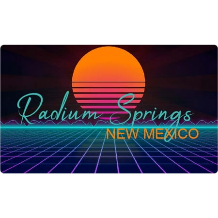 Radium Springs New Mexico 4 X 2.25-Inch Fridge Magnet Retro Neon Design