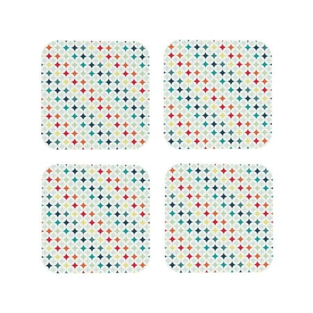 Pofeuu Colorful Geometric Print Coasters for Drinks 4Pack PU Leather Coasters Bar Drink Coasters for Tabletop Protection Furniture from Damage-Square
Pofeuu Colorful Geometric Print Coasters for Drinks 4Pack PU Leather Coasters Bar Drink Coasters for Tabletop Protection Furniture from Damage-Square