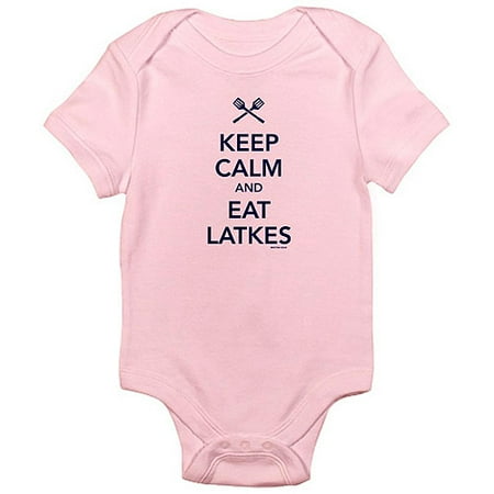 Keep Calm And Eat Latkes Infant Bodysuit - Baby Light Bodysuit