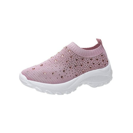 UKAP Women s Sneakers Knit Upper Running Shoe Mesh Walking Shoes Rhinestone Ladies Slip On Comfort Pink 5.5
UKAP Women s Sneakers Knit Upper Running Shoe Mesh Walking Shoes Rhinestone Ladies Slip On Comfort Pink 5.5
