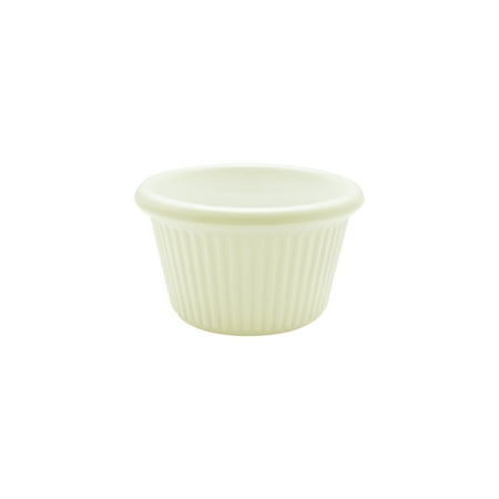 Excellante Fluted Melamine Ramekin Collection 1-1/2 oz. 2-1/2 Fluted Ramekin Bone-Retail Pack Melamine Dinnerware Comes in Pack of 12