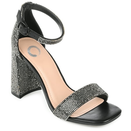 Journee Collection Womens Idda Tru Comfort Foam Open Toe High Block Heel Pumps