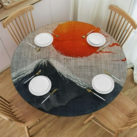 Palnkart Mountain Sun Painting Round Table Cover Stain Resistant Washable Indoor Outdoor Tablecloth Kitchen Dining Wedding Parties 100% Polyester Fiber 42-46
Palnkart Mountain Sun Painting Round Table Cover Stain Resistant Washable Indoor Outdoor Tablecloth Kitchen Dining Wedding Parties 100% Polyester Fiber 42-46