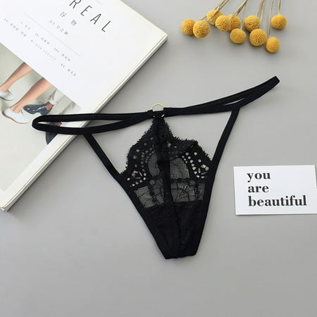Fatuov Womens Sexy Underwear Clearance Under $5 String Thongs for Women Lace Briefs Cotton Breathable Panties Black Free Size
Fatuov Womens Sexy Underwear Clearance Under $5 String Thongs for Women Lace Briefs Cotton Breathable Panties Black Free Size