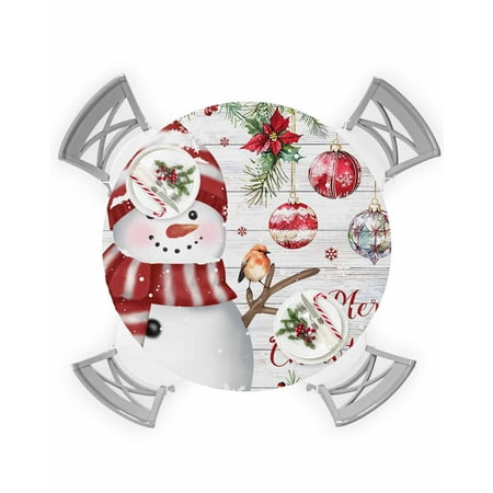 Round Tablecloth with Elastic Merry Christmas Xmas Ball Poinsettia Red Berry Wood Grain Waterproof Table Cover Wipeable Fitted Table Cloths for 45 -54 Round Tables Dining Kitchen Indoor Outdoor Use
Round Tablecloth with Elastic Merry Christmas Xmas Ball Poinsettia Red Berry Wood Grain Waterproof Table Cover Wipeable Fitted Table Cloths for 45 -54 Round Tables Dining Kitchen Indoor Outdoor Use