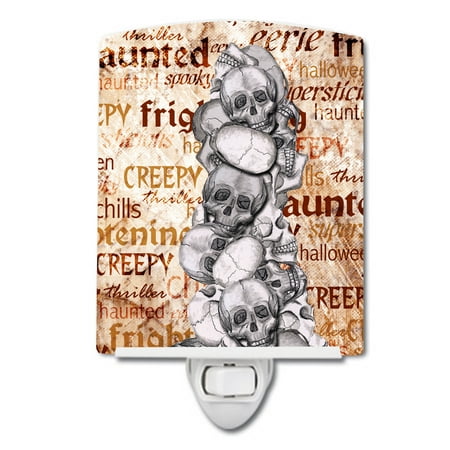 Caroline s Treasures SB3012CNL Creepy Haunted and Frightful with skulls Halloween Ceramic Night Light 6x4x3
Caroline s Treasures SB3012CNL Creepy Haunted and Frightful with skulls Halloween Ceramic Night Light 6x4x3