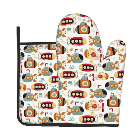 Gaeub Submarines Print Oven Mitts and Pot Holders Sets of 2 Heat Resistant Pad Cooking Gloves for Baking BBQ Home Decor
Gaeub Submarines Print Oven Mitts and Pot Holders Sets of 2 Heat Resistant Pad Cooking Gloves for Baking BBQ Home Decor