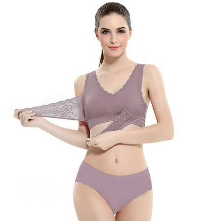 Women Sports Bra Lingerie Lace Solid Color Cross Side Buckle Without Rims Gathered Sports Underwear Bra Bean paste purple XXL
Women Sports Bra Lingerie Lace Solid Color Cross Side Buckle Without Rims Gathered Sports Underwear Bra Bean paste purple XXL