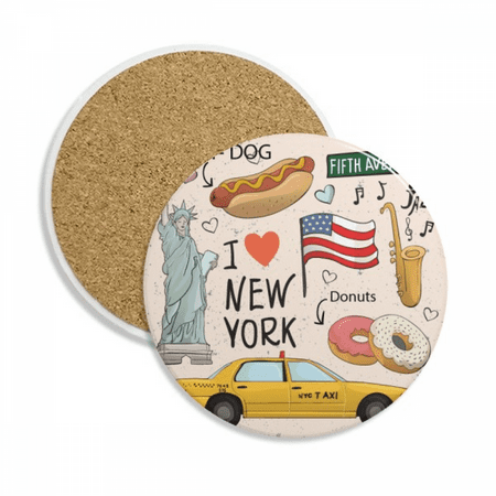 I Love New York Hot Dog Donuts America Texi Coaster Cup Mug Tabletop Protection Absorbent Stone
I Love New York Hot Dog Donuts America Texi Coaster Cup Mug Tabletop Protection Absorbent Stone