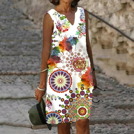 Fashion Women Summer V-Neck Sleeveless Print Vest Dress Note Please Buy One Size Larger
Fashion Women Summer V-Neck Sleeveless Print Vest Dress Note Please Buy One Size Larger