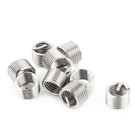 10Pcs 304 Stainless Steel Helicoil Wire Thread Repair Inserts M5 x 0.8mm x 1.5D