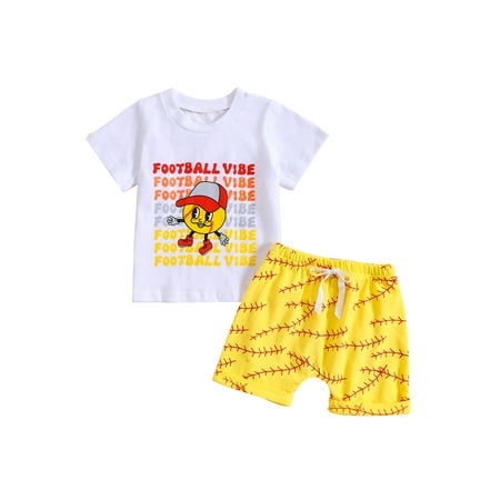 allshope Baby Boys 2Pcs Summer Outfits Letter Print Short Sleeve T-Shirt and Elastic Rolled Hem Shorts
allshope Baby Boys 2Pcs Summer Outfits Letter Print Short Sleeve T-Shirt and Elastic Rolled Hem Shorts