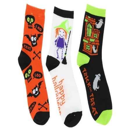 Boo! Women s Halloween Novelty Crew Socks (3Pr) (Haunted House Witch Bats) 
Boo! Women s Halloween Novelty Crew Socks (3Pr) (Haunted House Witch Bats)