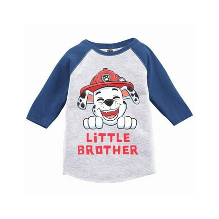 Paw Patrol Shirt for Brothers - Little Brother Raglan Long Sleeve Tee with Marshall 3T 4T 5T Age 3 4 5 Years Old Toddler Boys
Paw Patrol Shirt for Brothers - Little Brother Raglan Long Sleeve Tee with Marshall 3T 4T 5T Age 3 4 5 Years Old Toddler Boys