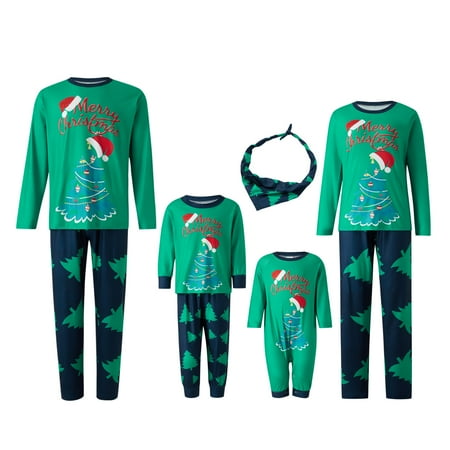 Christmas Family Pajamas Christmas Tree Parent-Child Nightwear Set