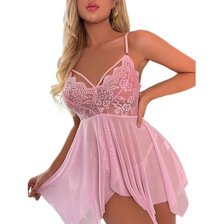 Pfysire Women Sexy Valentine Lingerie Thong Lace Babydoll See Through Underwear Nightdress
Pfysire Women Sexy Valentine Lingerie Thong Lace Babydoll See Through Underwear Nightdress