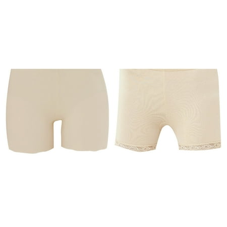 NUOLUX 2PCS Summer Safety Pants Comfortable Ice Silk Underwear Shorts for Women Girls Lady - Size M (Lace and Wave Beige)
NUOLUX 2PCS Summer Safety Pants Comfortable Ice Silk Underwear Shorts for Women Girls Lady - Size M (Lace and Wave Beige)