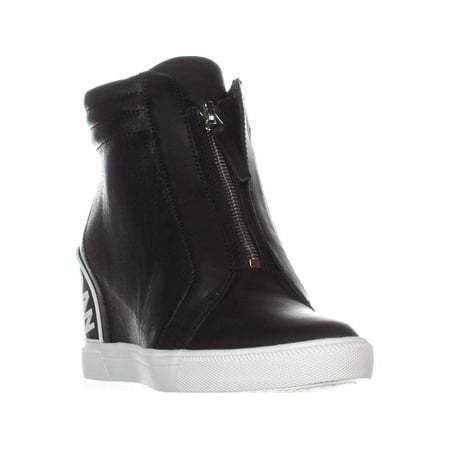 DKNY Womens Connie Fabric Closed Toe Ankle Fashion Black Leather Size 9.5