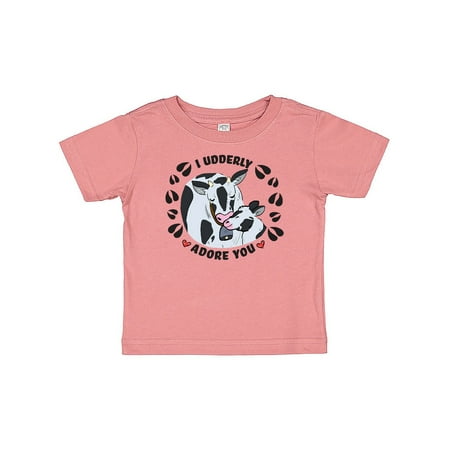 Inktastic I Udderly Adore You Cows Gift Baby Boy or Baby Girl T-Shirt